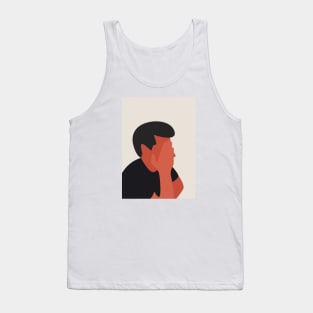 Hiding Face, Mid-Century Modern Art, Minimalist art print Tank Top